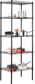 BestOffice 5 Tier Garage Shelving Heavy Duty Metal Shelves 17”D x 12”W x 48”H by BestOffice