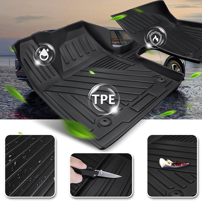 Car Floor Mats Compatible with Kia Ev6 2022 2023 2024 2025 All-Weather Guard - Image 3