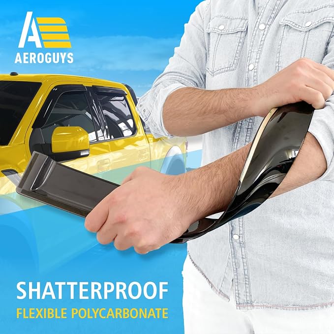Extra Durable Window Deflectors Tape-On Window Visors Rain Guards Fit - Image 4