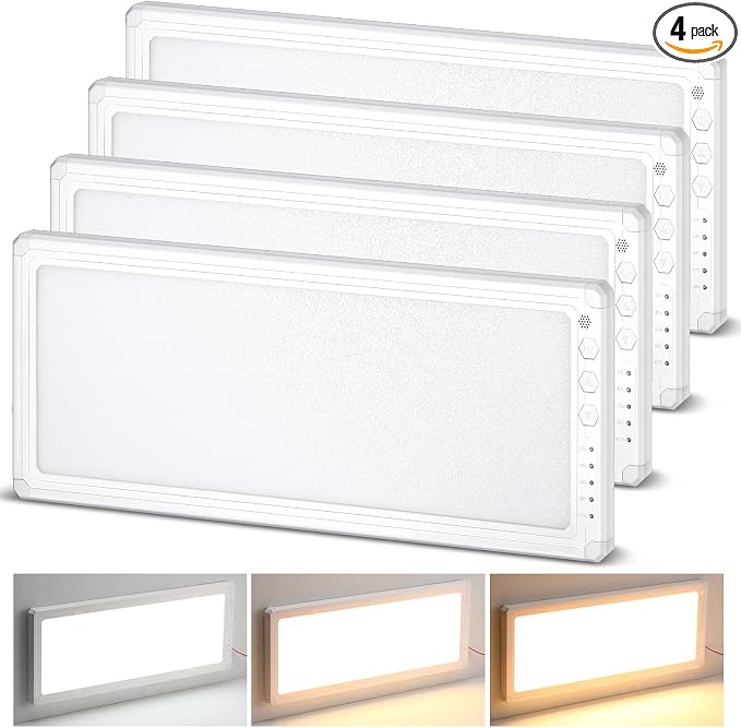 4 Pack RV Ceiling Lights Interior 16.7"x 6.6" 156 LEDs 1200 Lm RV LED Lights by Wovnet
