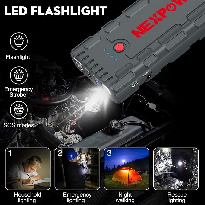NEXPOW 2000A Peak Car Jump Starter - Image 6