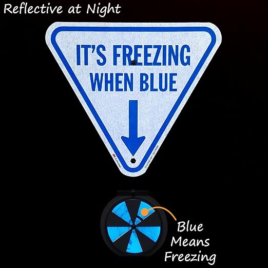 SmartSign It's Freezing When Blue Inverted Triangular Sign - Image 8