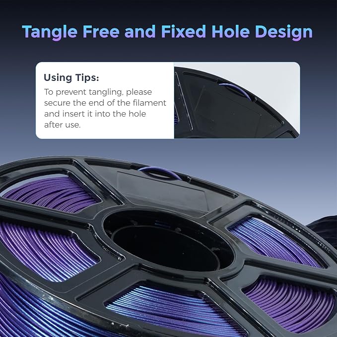 FLASHFORGE PLA Filament 1.75mm +/- 0.02mm Upgraded Nebula Purple, Color - Image 5