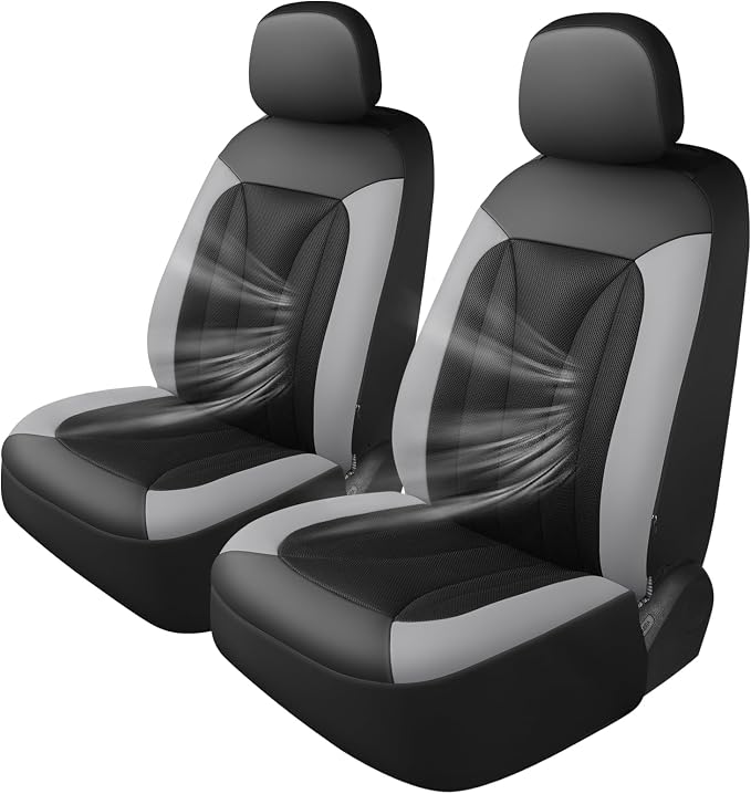GIANT PANDA Fit GMC Sierra 1500 2500 3500 Front Car Seat Cover, 3D Air Mesh by GIANTPANDA