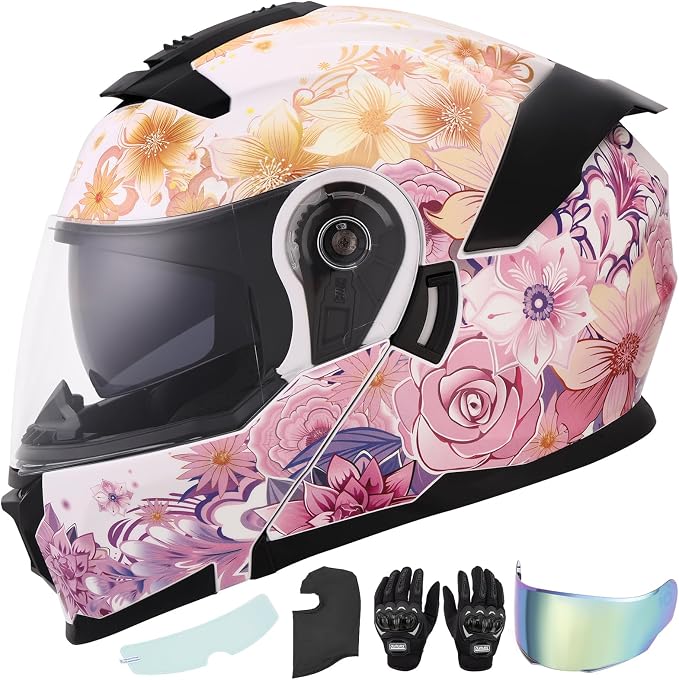 Modular Motorcycle Helmets Full Face Flip up Street Bike Motorcycle Helmet by OUMURS