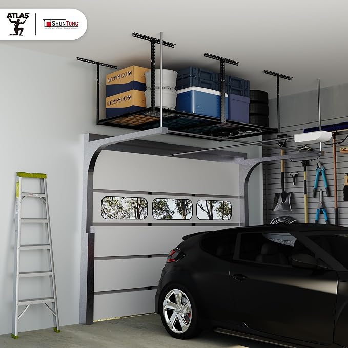 The Atlas Pro 4 x 8 ft Overhead Garage Storage Rack, Ultra Duty 1250lbs Weight - Image 2