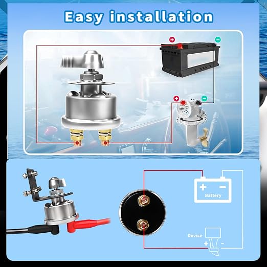 200A Battery Disconnect Switch 12V 48V Battery Shut Off Switch Master Power - Image 5