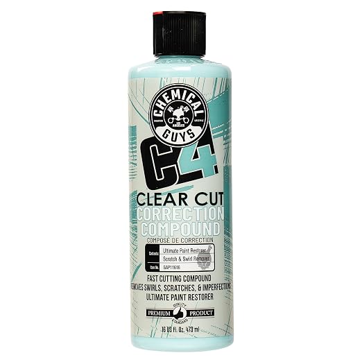 Chemical Guys GAP11616 C4 Clear Cut Correction Compound, 16 oz. by ChemicalGuys