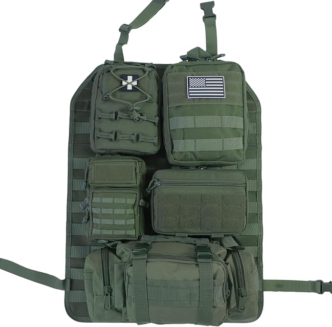 Universal Tactical Seat ​Back Organizer Vehicle Molle Panel Organizer Storage - Image 8