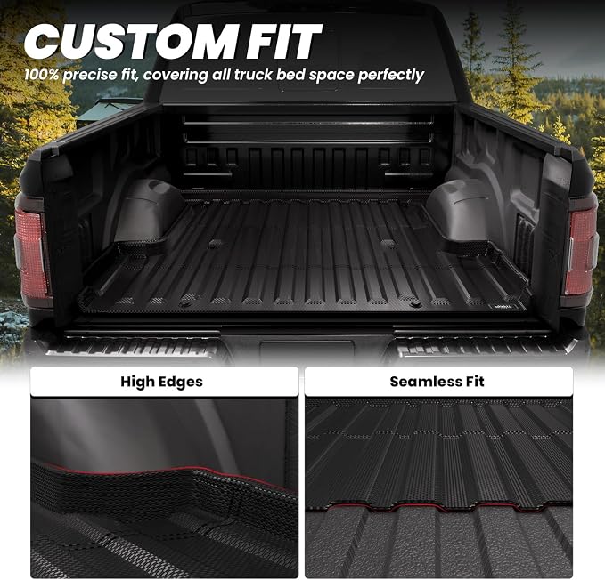 LASFIT Bed Mat for Ford F-150 2015-2025, Custom Fit All Weather Protector - Image 5