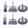 Rocaris 6 Pack Carbon Steel Wire Wheel and Pen Brush Set by Rocaris