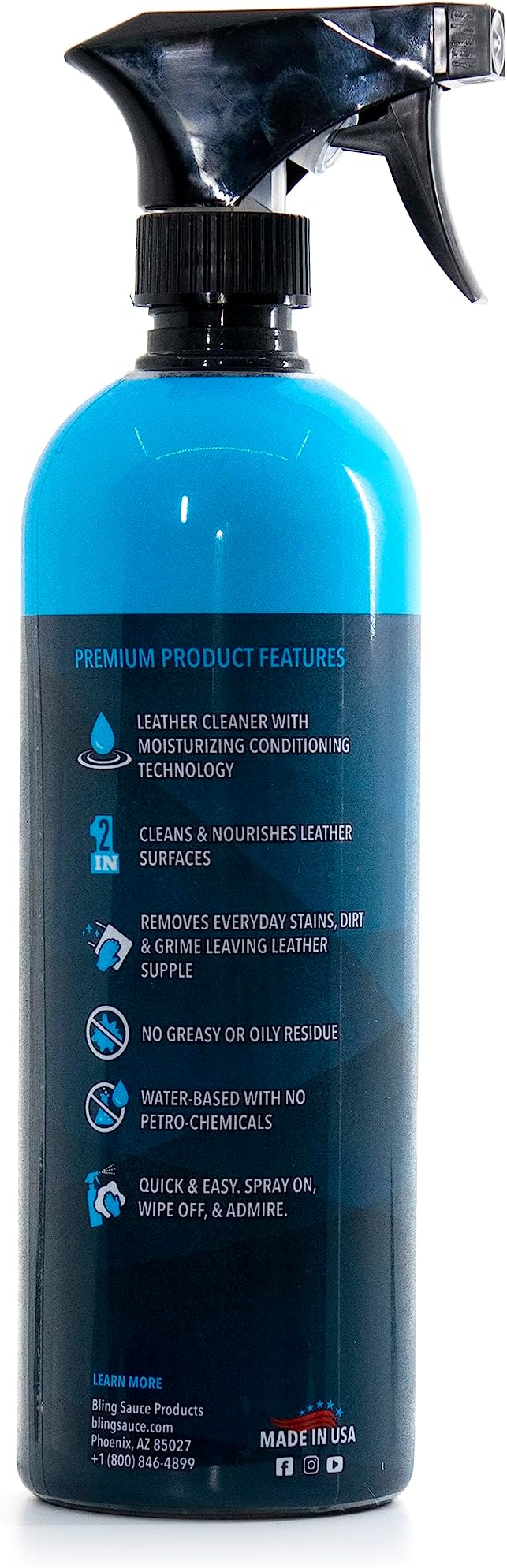 Bling Sauce Platinum: Leather Sauce, 2 in 1 Cleaner and Conditioner - Image 2