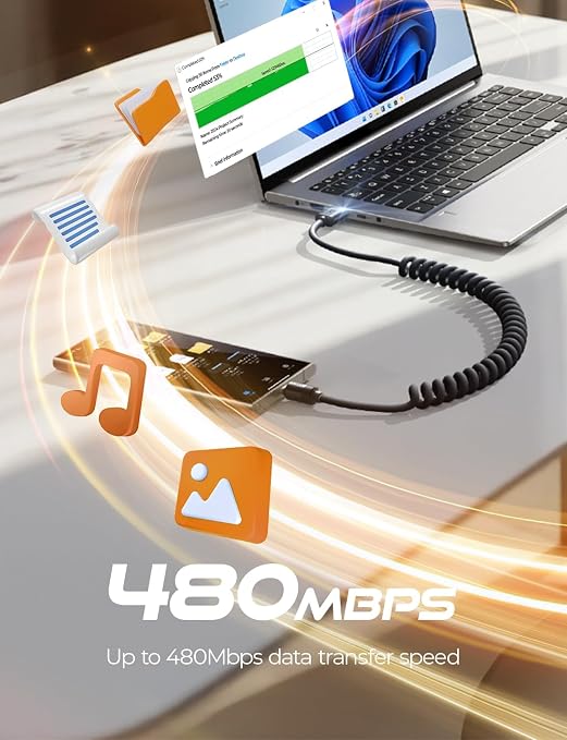 LISEN Coiled USB C Cable, 2 Pack - Image 7