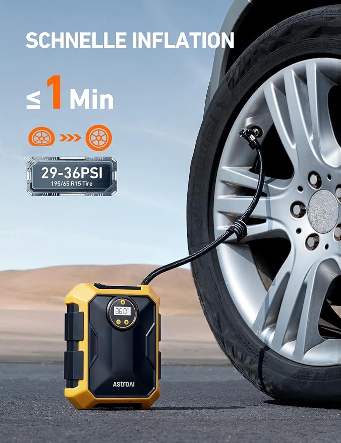 AstroAI Tire Inflator Air Compressor 12V DC Portable Air Compressor Car - Image 2
