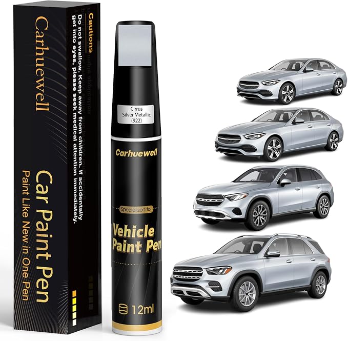 Cirrus Silver Metallic Touch Up Paint Compatible by Carhuewell