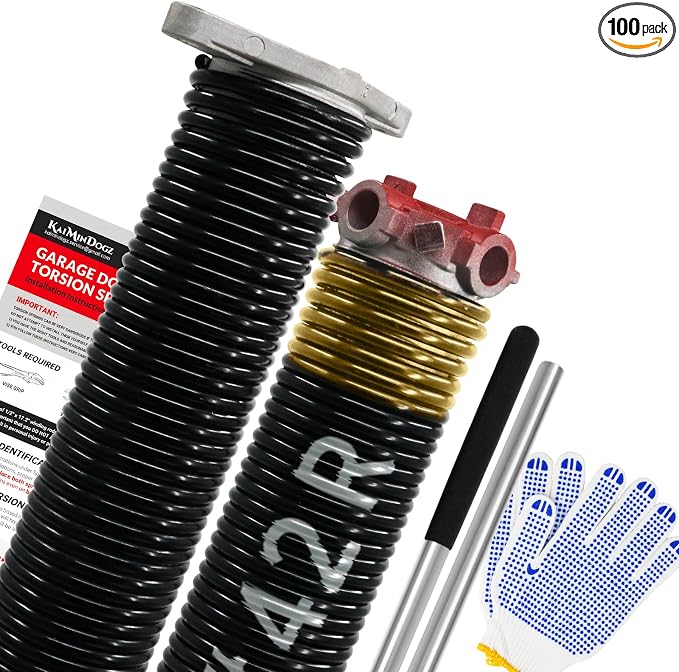 Pair of 1.75" Garage Door Torsion Springs Set by KaiMinDogzGarageDoorSpring