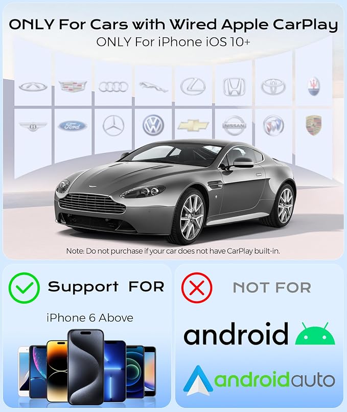 Wireless CarPlay Adapter for Apple iPhone, 2025 Upgraded Converts Wired to - Image 8