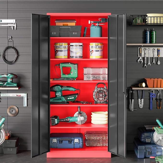 SISESOL Wide & Deep Metal Storage Cabinet - Image 2