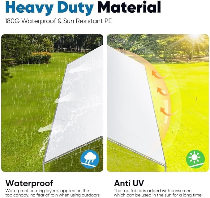 Quictent 10x15 ft Heavy Duty Car Canopy Galvanized Frame Carport Outdoor Party - Image 2