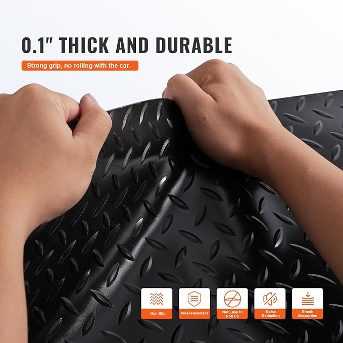 VEVOR Garage Floor Mats, 2 Rolls x 17 x 3.6 Ft PVC Garage Flooring Roll - Image 3