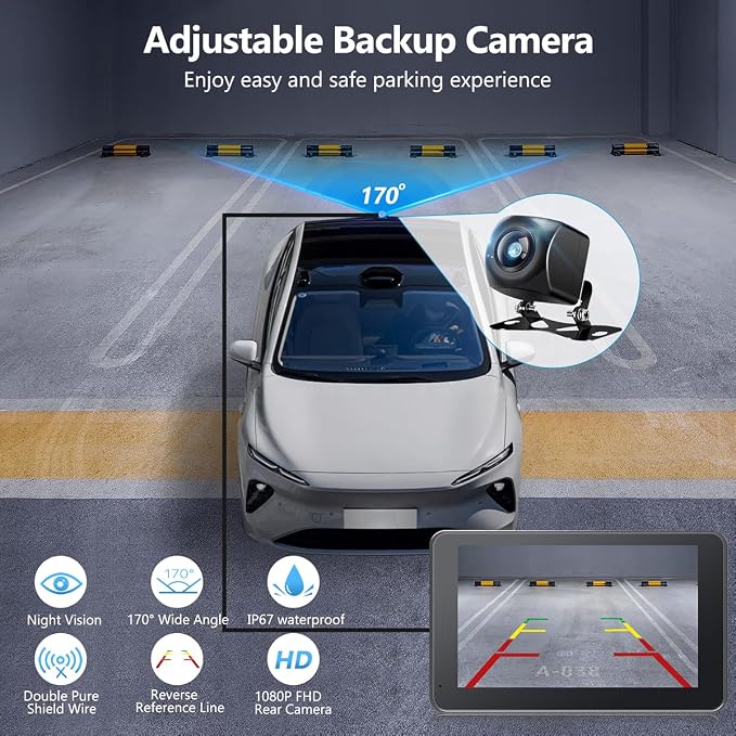 Wireless Car Stereo with Apple CarPlay/Android Auto, Portable Touch Screen Car - Image 5