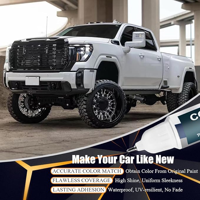 Summit White Touch Up Paint for GMC, Car Paint Pen Scratch Repair Two-In-One - Image 4
