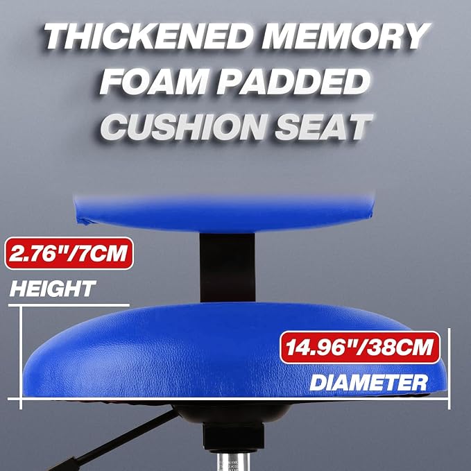 Shop Stool with Backrest, Mechanic Garage Stool - Image 9