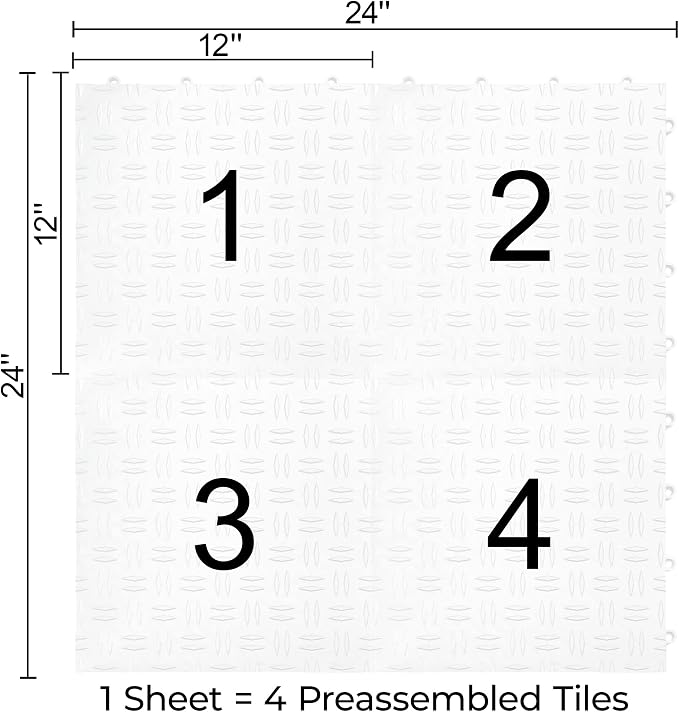 Big Floors GarageTrac Diamond, Interlocking Non-Slip Garage Flooring Tile - Image 2