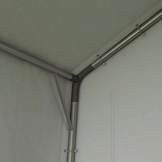 Outsunny 7' x 12' Portable Storage Shed Shelter, Heavy Duty Outdoor Shed - Image 8
