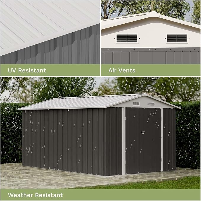 Patiowell 8 x 12 FT Metal Storage Shed - Image 4