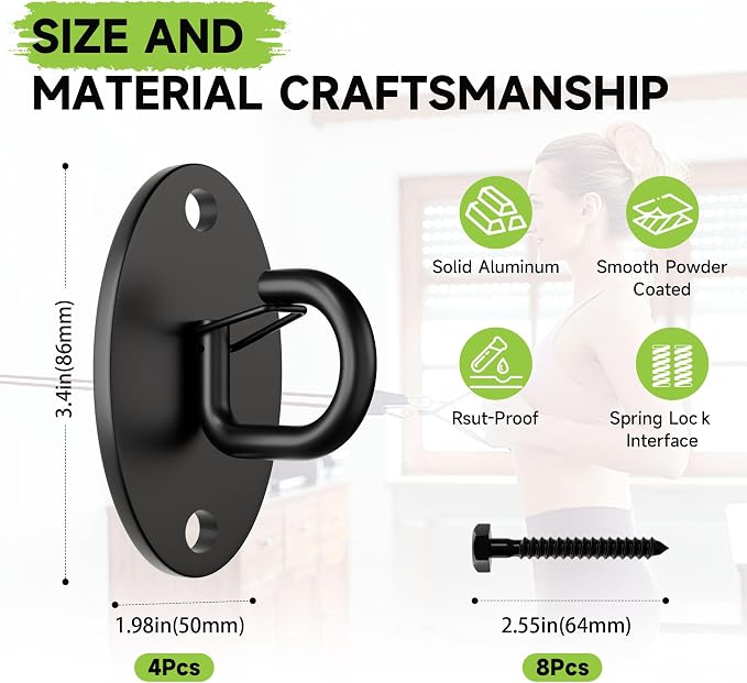 Resistance Band Wall Anchors System, Wall Mount Workout Anchors - Image 2