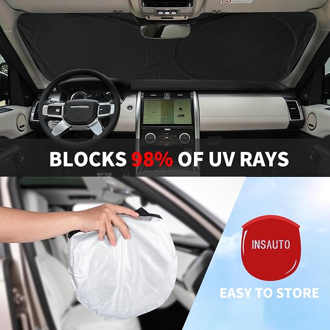 Sun Shade for 2007-2017 Toyota Camry Accessories, Foldable Front Window Shield - Image 5