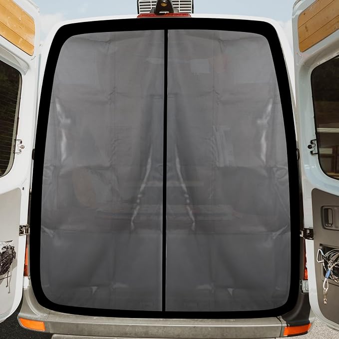 65''H x 65''W Van Bug Screen Universal Size Rear Door Window Covers by LFGUD