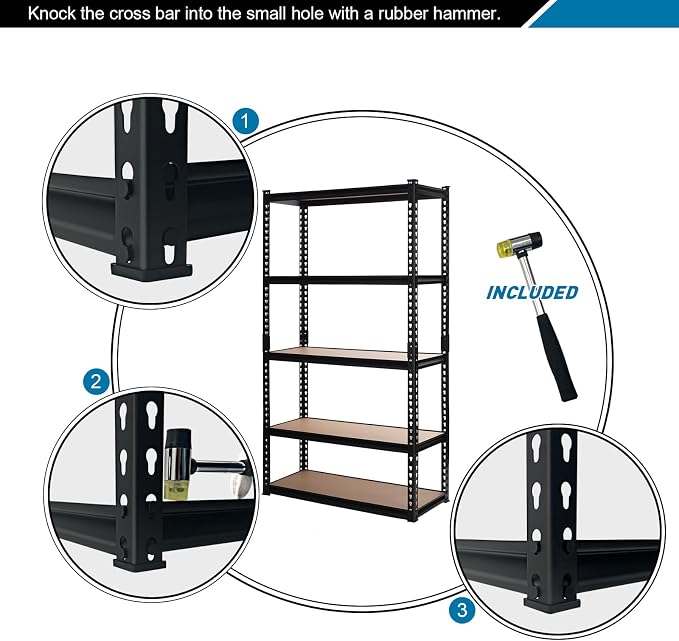 PACHIRA E-Commerce 5 Tier Storage Shelves 31.5" W x 15.75" D x 72" H, - Image 4