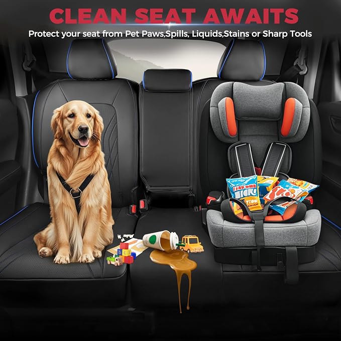 FREESOO Seat Covers for Honda CRV, Custom Fit Seat Covers Full Set, CRV LX EX - Image 6