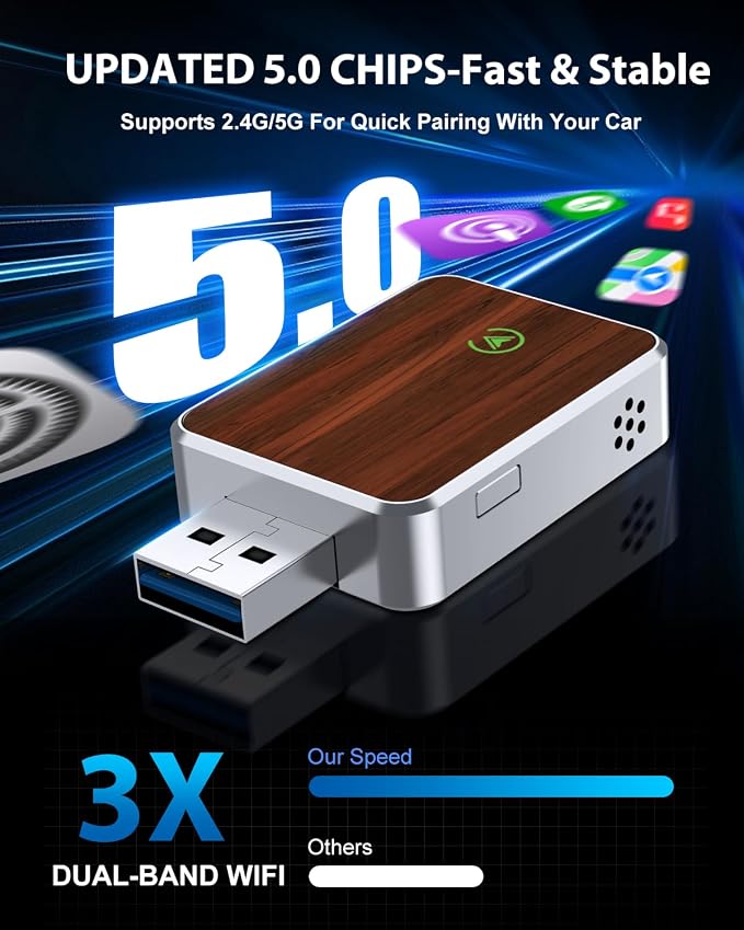 Wireless Carplay Adapter for iPhone & Android Auto 2-in-1, Convert Factory - Image 3