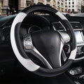 Leather Car Steering Wheel Cover, Non-Slip Car Wheel Cover Protector Breathable by Szttswamp