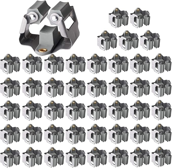 3-H 45 Pack Mop and Broom Holder Wall Mount Big Size Hanging 1 KG Extra by 3-H