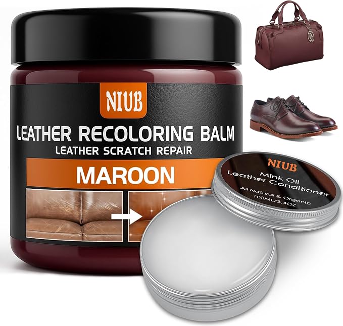 Leather Recoloring Balm Leather Color Restorer Scratch Repair Leather Paint by NIUB