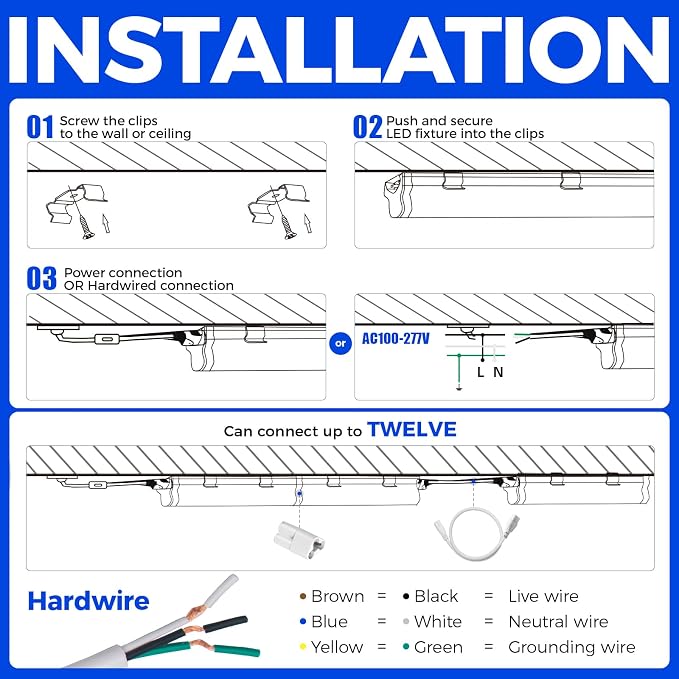 Barrina T5 LED Shop Light 2FT, Utility Shop Lights, Ceiling and Under Cabinet - Image 9