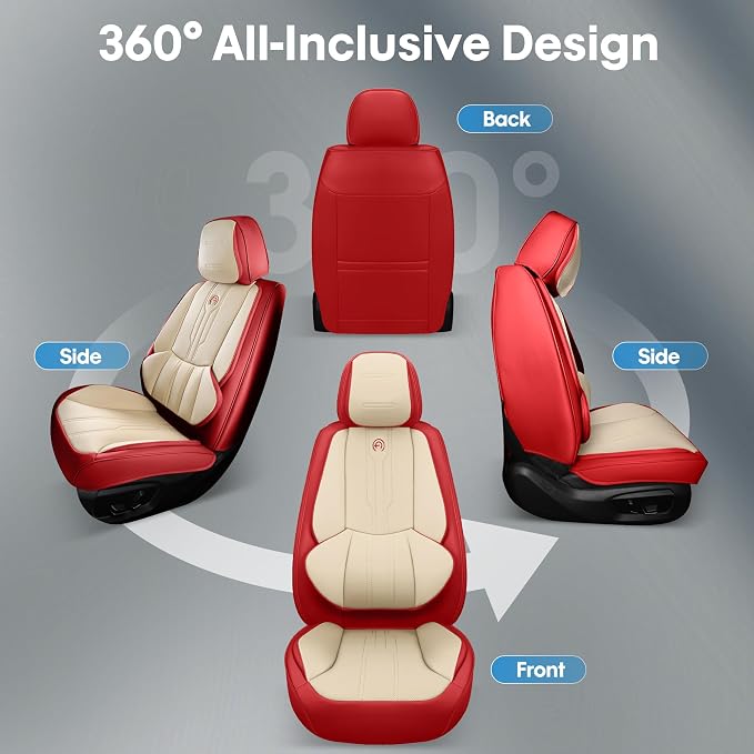AOOG Car Seat Covers Full Set, Leather Seat Covers - Image 7