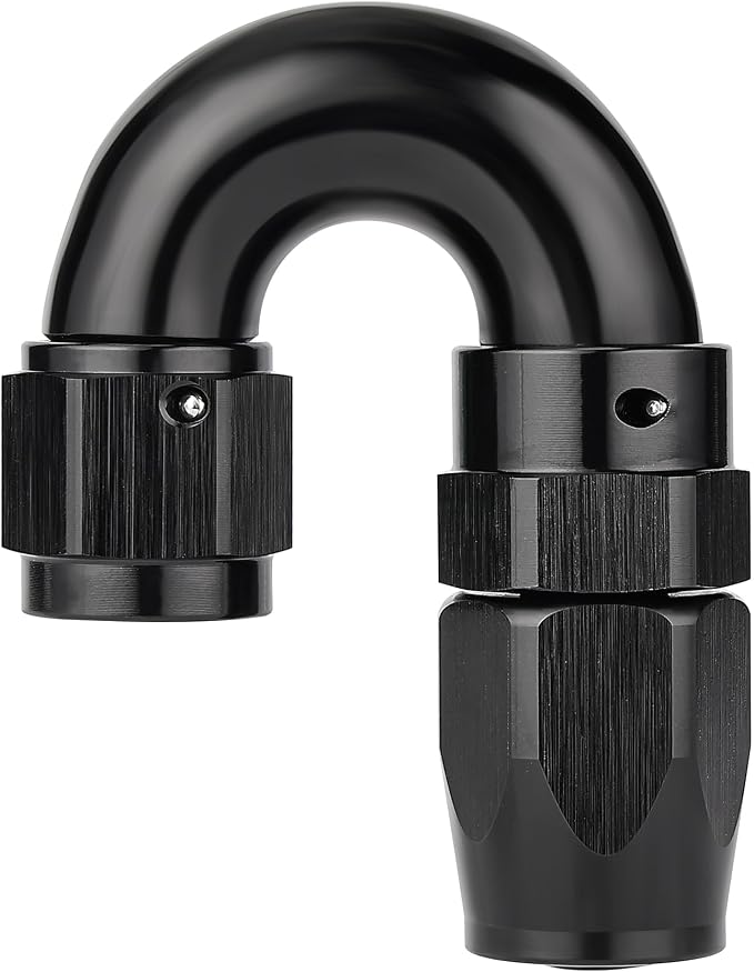 EVIL ENERGY 6AN 180 Degree One Piece Full Flow Hose End Fitting Swivel by EVILENERGY
