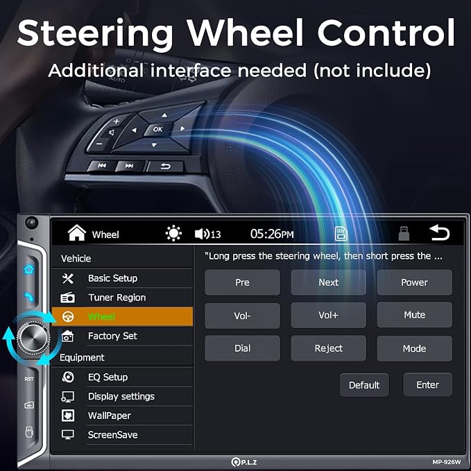 PLZ 7" QLED Wireless Double Din Car Stereo - Image 5