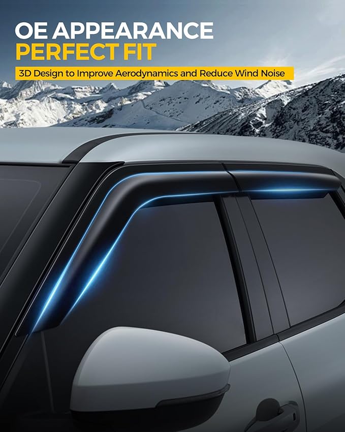 Rain Guards for Car Windows, Tape-On Window Visors Rain Guards Fit for Honda - Image 6