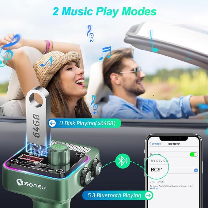 Bluetooth 5.3 FM Transmitter Car Adapter - Image 7