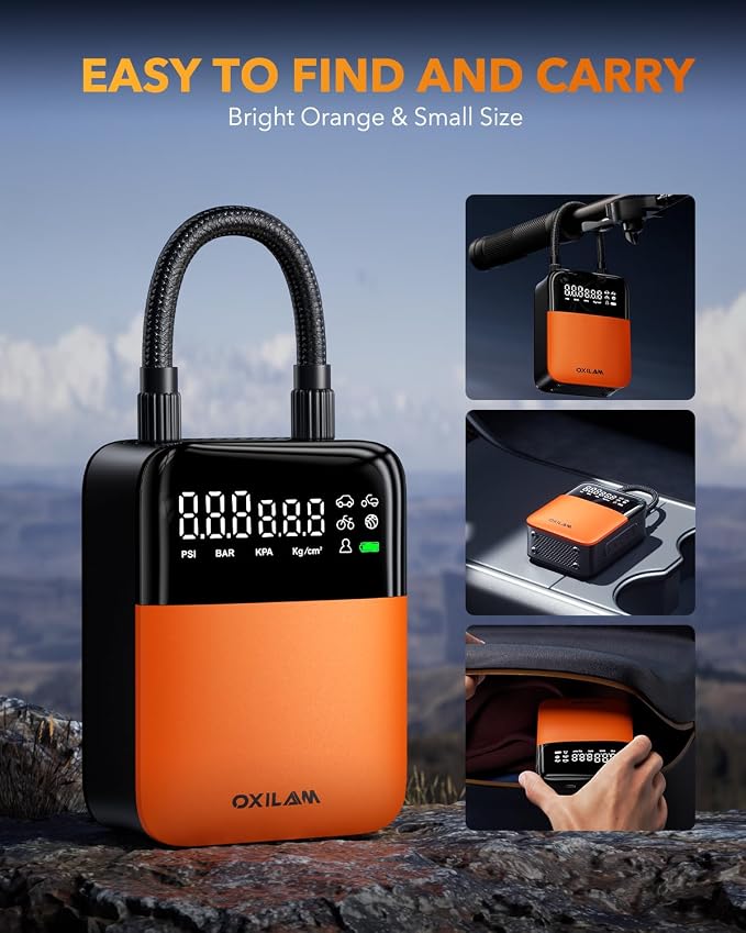OXILAM C1 Tire Inflator Portable Air Compressor - Image 7
