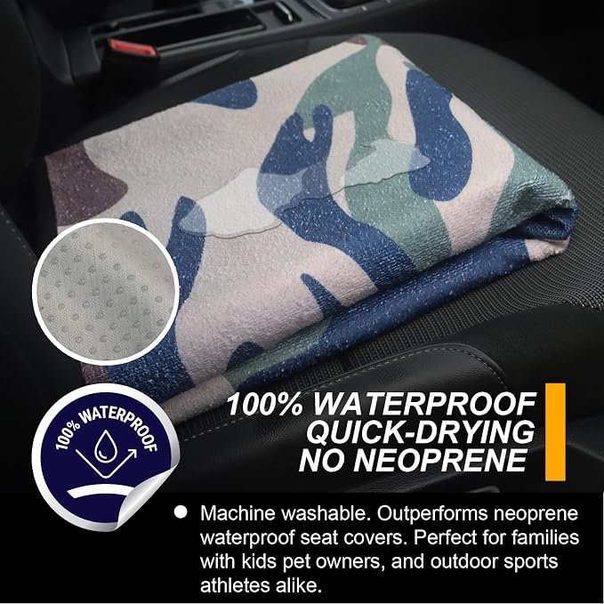 Back Seat Cover for Car Trucks Van SUV, Waterproof Rear Bench Towel Seat Covers - Image 3