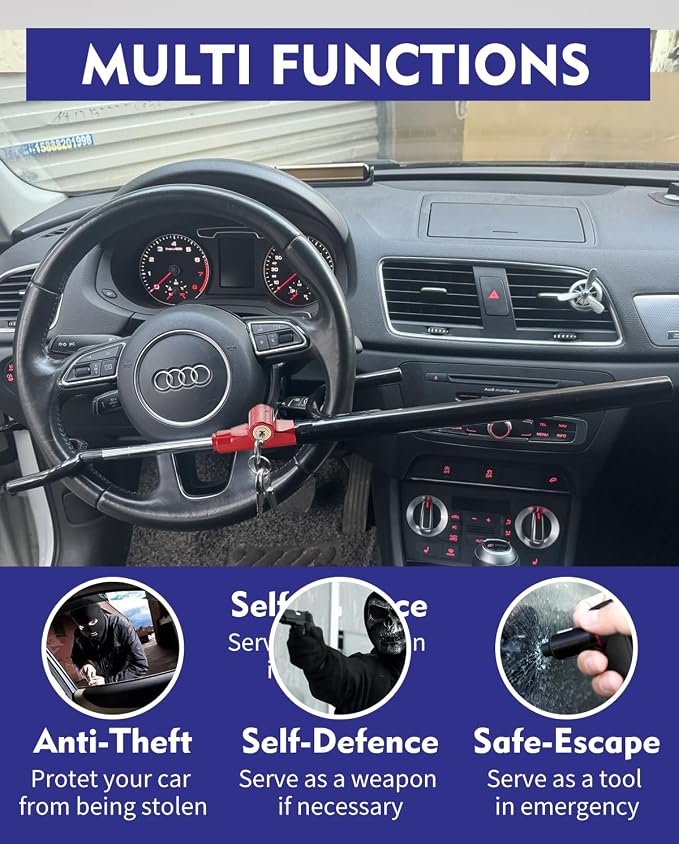 Steering Wheel Lock Anti-Theft car Device Car Wheel Locks Heavy Duty Vehicle - Image 4