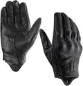 Harssidanzar Women's Motorcycle Gloves, Leather Motorcycle Gloves, Motorbike by Harssidanzar
