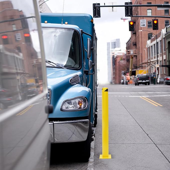 Parking Post Safety Bollard Post 60in Height Parking Barrier Parking Obstacle - Image 4